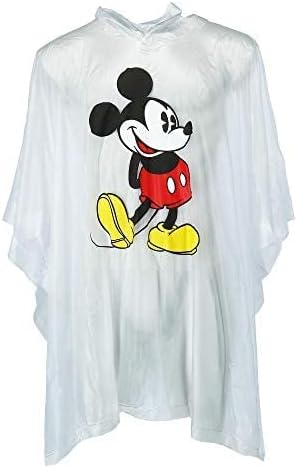 Disney Classic Mickey and Minnie Rain Poncho 2 pack set, Clear Adult