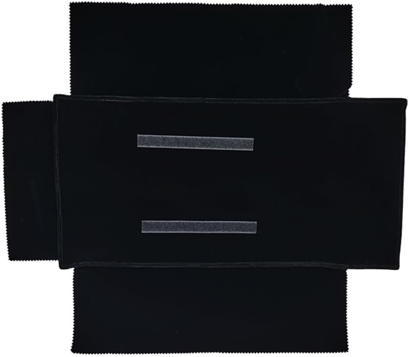 Velvet Travel Jewelry Case Roll Bag Organizer for Necklace Bracelet Earrings Ring (Black) (Black(4+2+2+6))