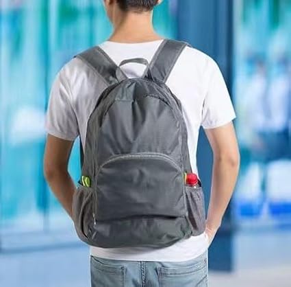 Lightweight foldable backpack outdoor mountaineering bag travel backpack grey
