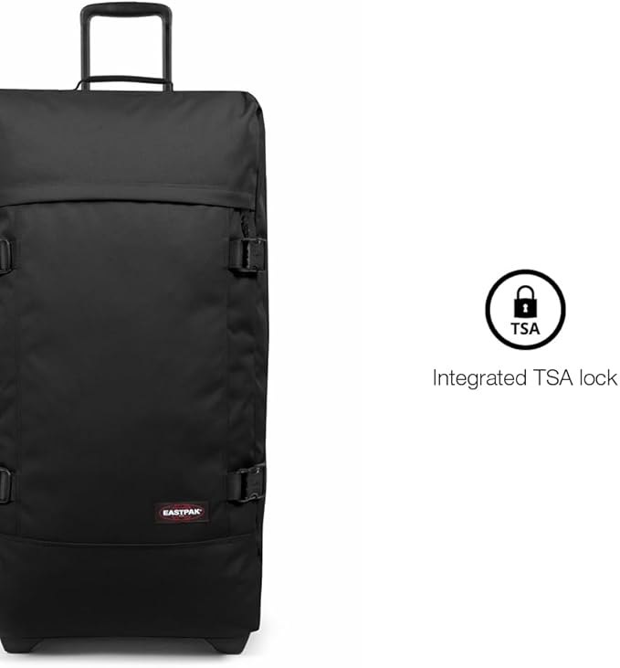EASTPAK Tranverz L – 121L Medium Wheeled Luggage with Dual Compartments, TSA Lock, Compression Straps & Smooth-Wheeling System, Wine Burgundy