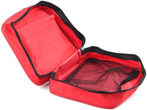First Aid Bag First Aid Kit Empty Medical Storage Bag Red Trauma Bag for Emergency First Aid Kits Car Workshop Cycling Outdoors (Red 2PCS)