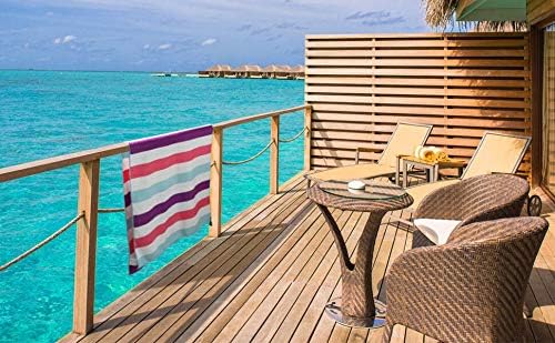 Exclusivo Mezcla 6 Pack Microfiber Quick Dry Beach Towels, Large Lightweight Sandfree Pool Towels for Swimming Camping Travel with Bag (Multi, 30x60 Inches)