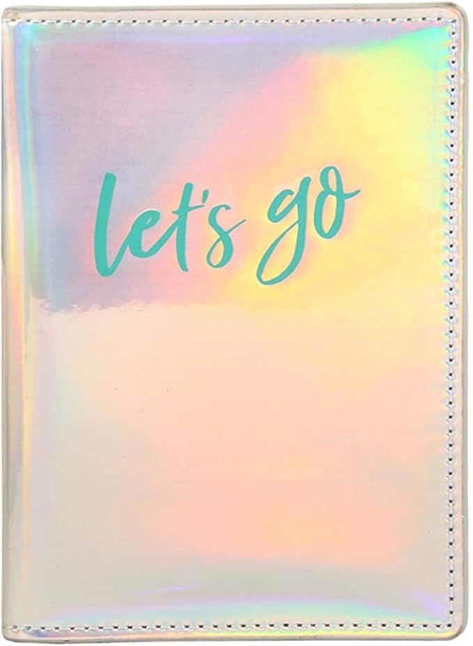 Eccolo Travel Passport Cover Case with Document Holder Storage Pocket, Travel Must Have with Premium Synthetic Leather Design, (Iridescent, 5.5X4 inches)