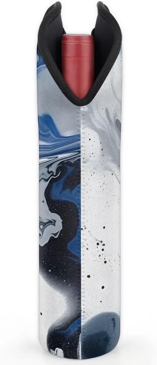 Wine Carrier Tote Personalized Bag for 2 Bottles - Neoprene Wine Bottle Holder with Carry Handle, Wine Protective Bag Insulated Bag Beer Cans Water Bottle Holder for Travel Picnic,Style2