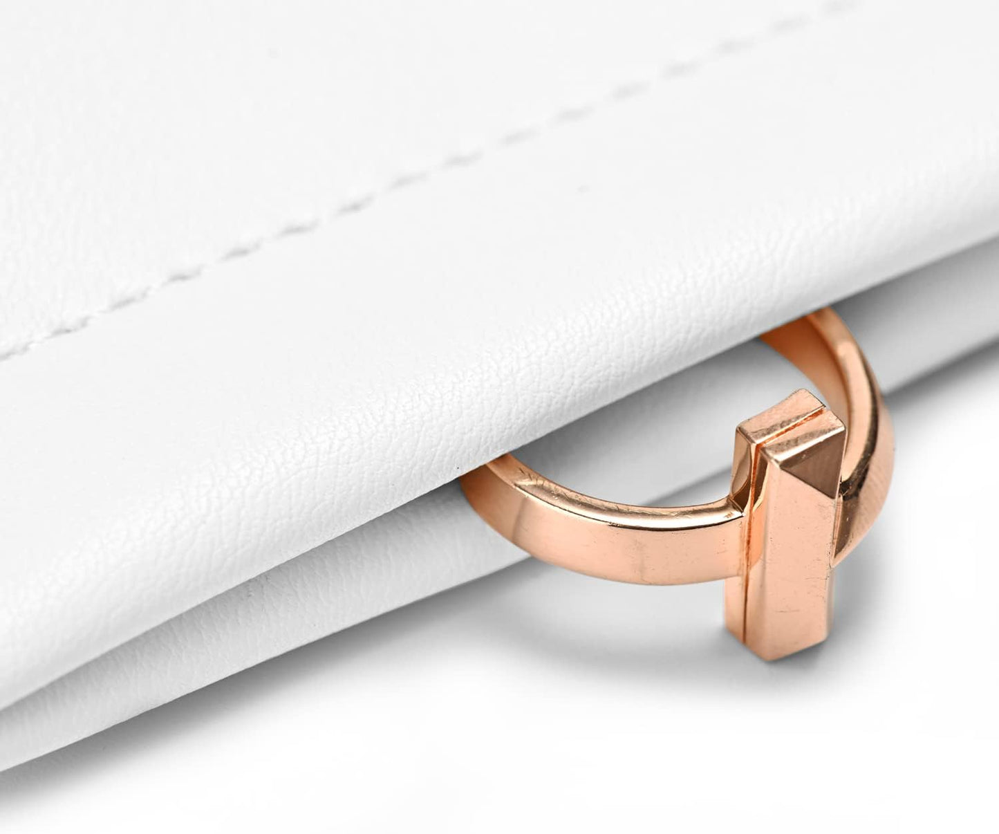 PU Leather Jewelry Travel Bag Leather Jewelry Pouch Christmas,Wedding Party Favor Gift Bag (S, Pearl White)