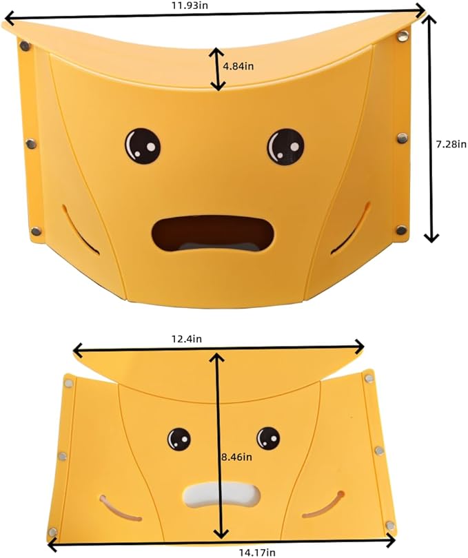 Foldable footrest for Desk and Travel - Foot Stool for Under Office Desk or Airplane Foot Rest for air Travel Comfort (Yellow)