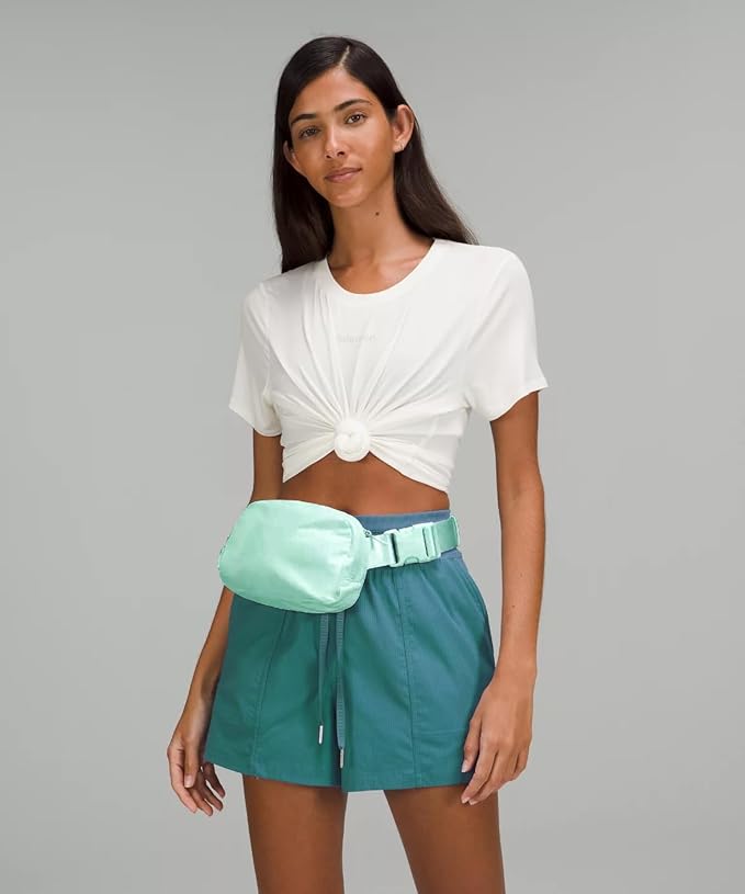 Fanny Pack Crossbody Bag Trendy Waterproof Small Cross Body Purse for Women Men Fashion Waist Packs Mini Belt Pouch Chest Bum Hip Bag Lulu Dupes for Travel Vacation Running Matcha Cream