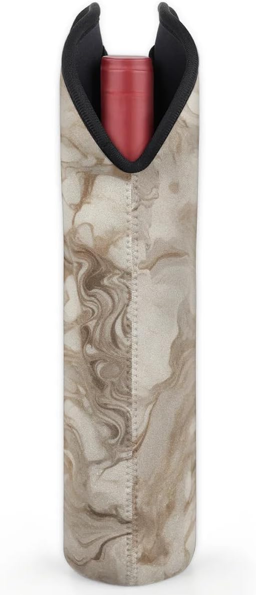 Wine Carrier Tote Personalized Bag for 2 Bottles - Neoprene Wine Bottle Holder with Carry Handle, Wine Protective Bag Insulated Bag Beer Cans Water Bottle Holder for Travel Picnic,Style1