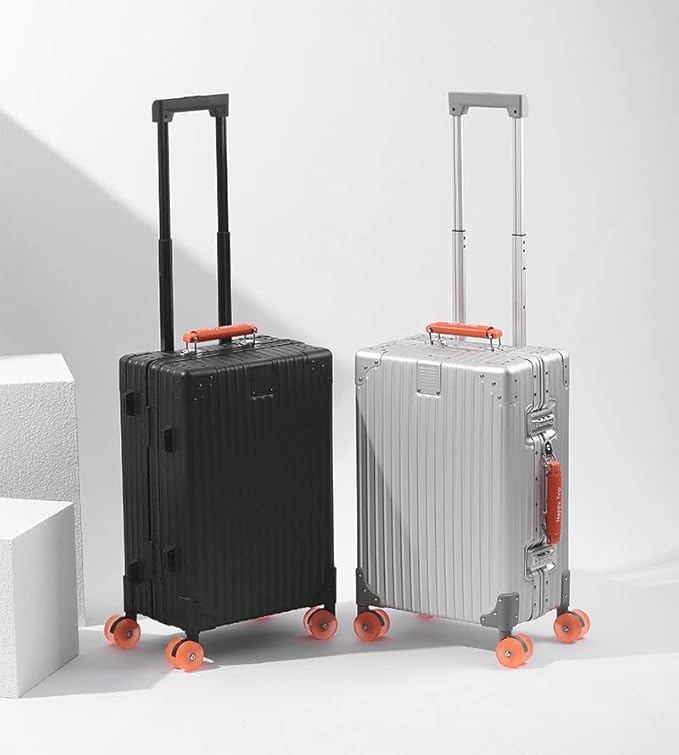 Aluminum Luggage 20inch – 2026 Upgrade Zipperless Suitcase with TSA Lock, 360° Silent Spinner Wheels – Premium Aluminum-Magnesium Alloy Suitcase for Modern Travelers