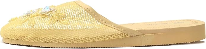 REDVOLUTION Women's Chinese Mesh Slipper Floral Flip Flop Sandals | 1313