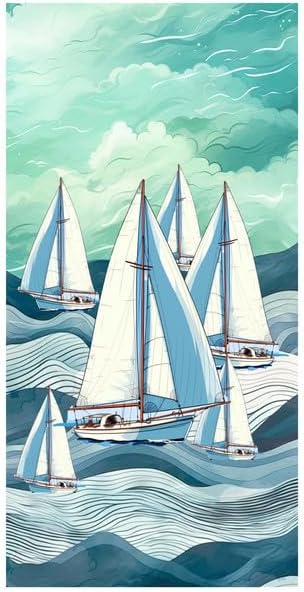 Maisonette 100% Cotton Beach Towels, Digitally Printed, Velour Woven, Ideal for Travel, Pool & Bath Towels, 350 GSM, 29.5"x59", Soft & Stylish Turkish Beach Towel for Adults, Headway Design