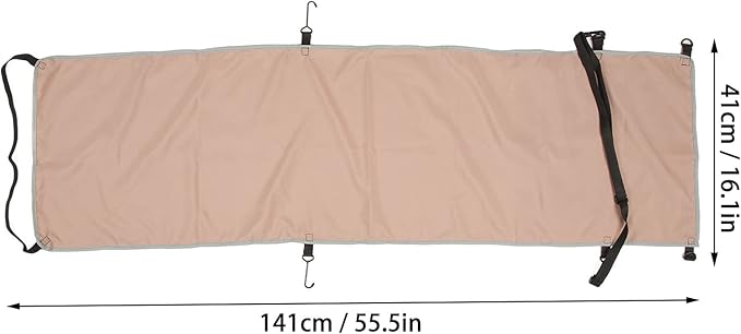 Ergonomic Hammock Seat Cover with Footrest for Airplane, Practical Outdoor Use (Khaki)