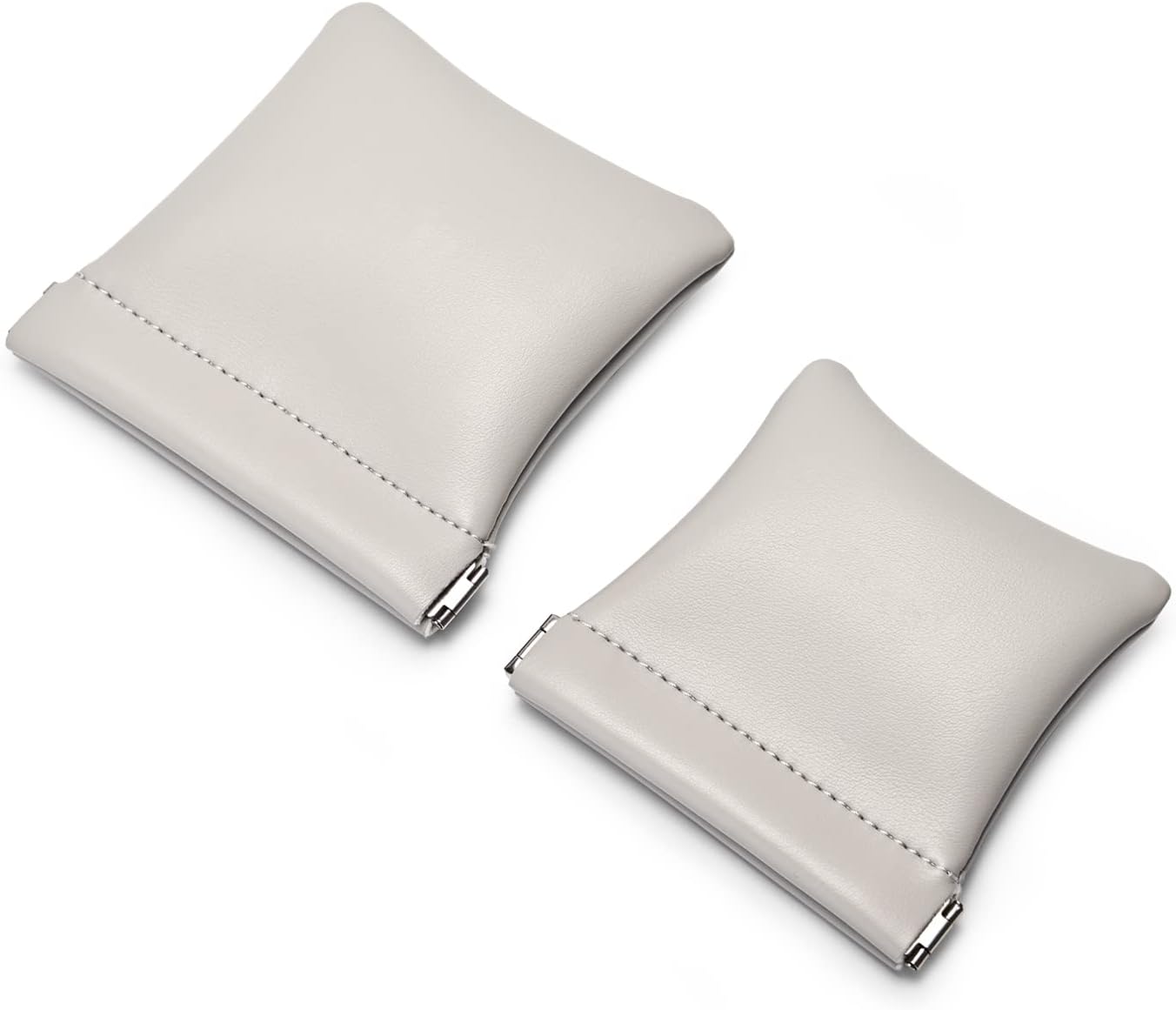 PU Leather Jewelry Travel Bag Leather Jewelry Pouch Christmas,Wedding Party Favor Gift Bag (S, Grey)