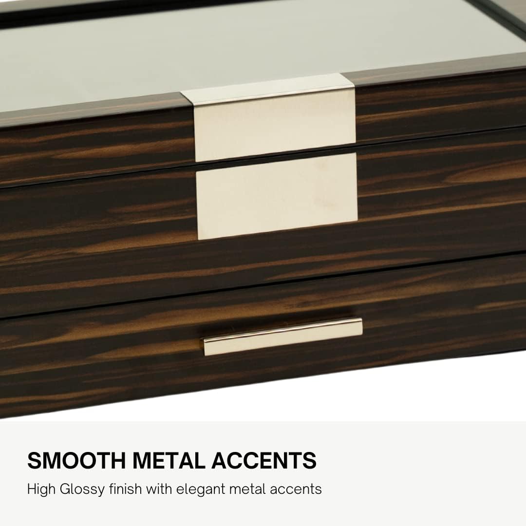 Luxury Watch, Sunglasses and Jeweler Display Case and Organizer (Emerald Love)