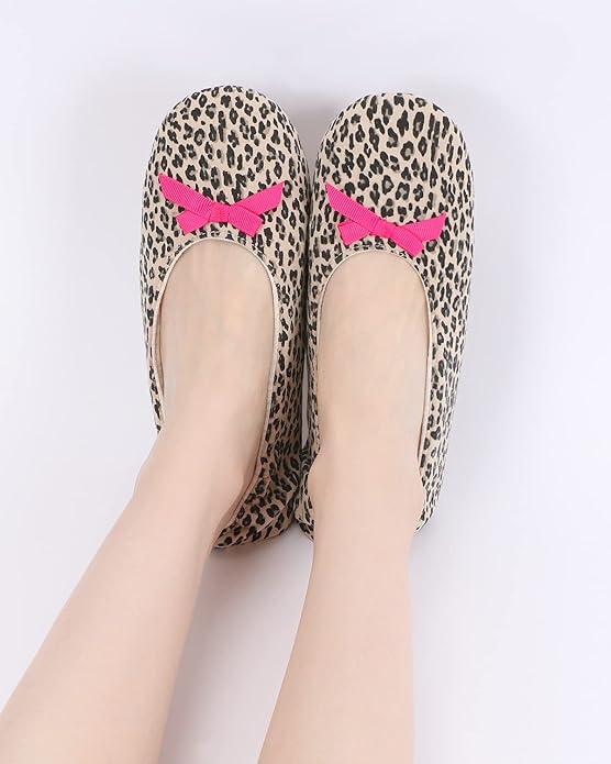 Panda Bros Women's Ballerina House Slippers,Anti-Skid Comfy Warm Ballet Style Slippers