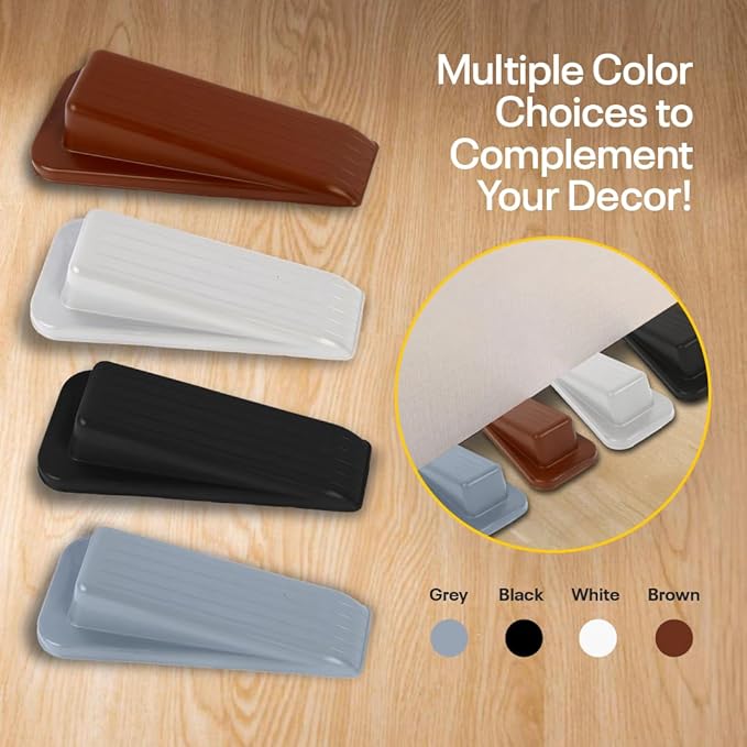 Door Stoppers for Bottom of Door – Rubber Door Stopper Wedge – Pack of 2 – Door Stop – Door Stoppers – Doorstop – Door Wedge – Doorstops for Inside Door – Ideal for Homes, Schools, Offices, Workshops