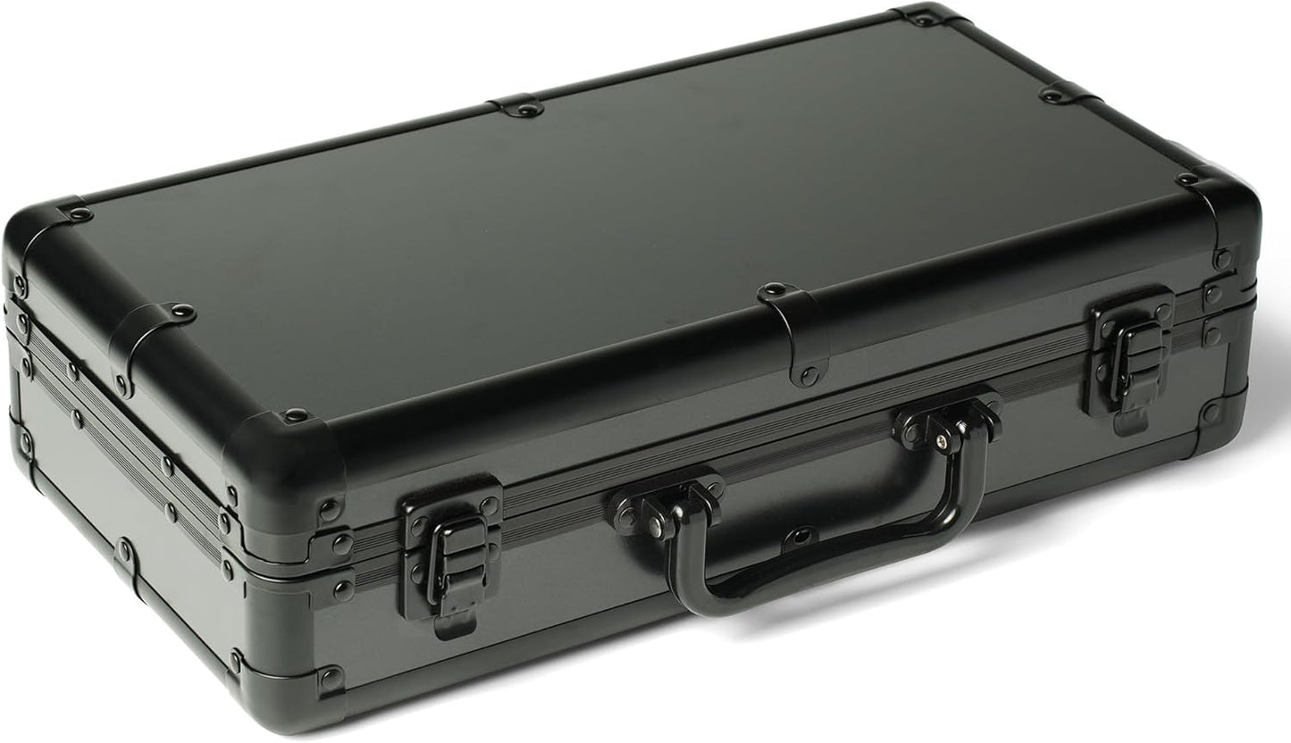 10 slots Watch organizer Case, Aluminum watch storage box, hard watch travel box, padded case for watch display and organization