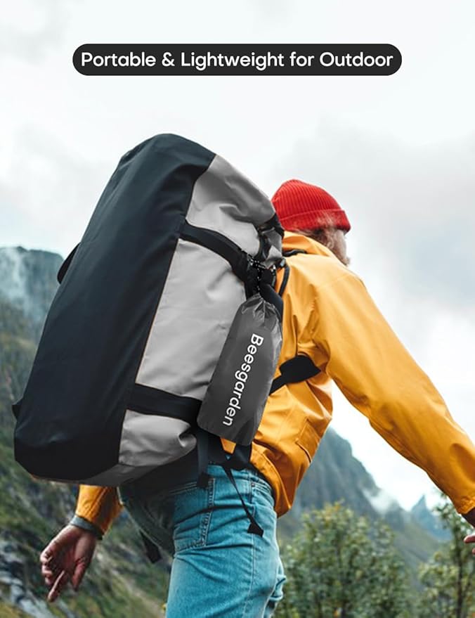 Hooded Rain Poncho for Adult, TPU IP8000mm Waterproof Coating, Reusable Unisex Rain Poncho for Hiking Travelling