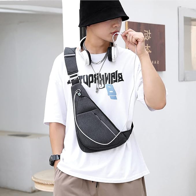 Sling Bag Small Waterproof Shoulder Backpack For Travel Hiking Anti-Thief Crossbody Chest Daypack Personal Pocket Bag