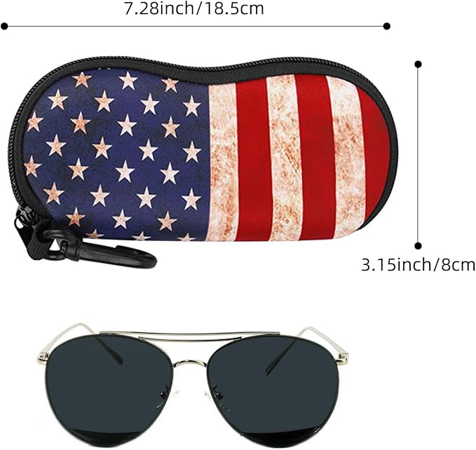 MoKo Sunglasses Soft Case Ultra Light Neoprene Zipper Eyeglass Case for Men Women