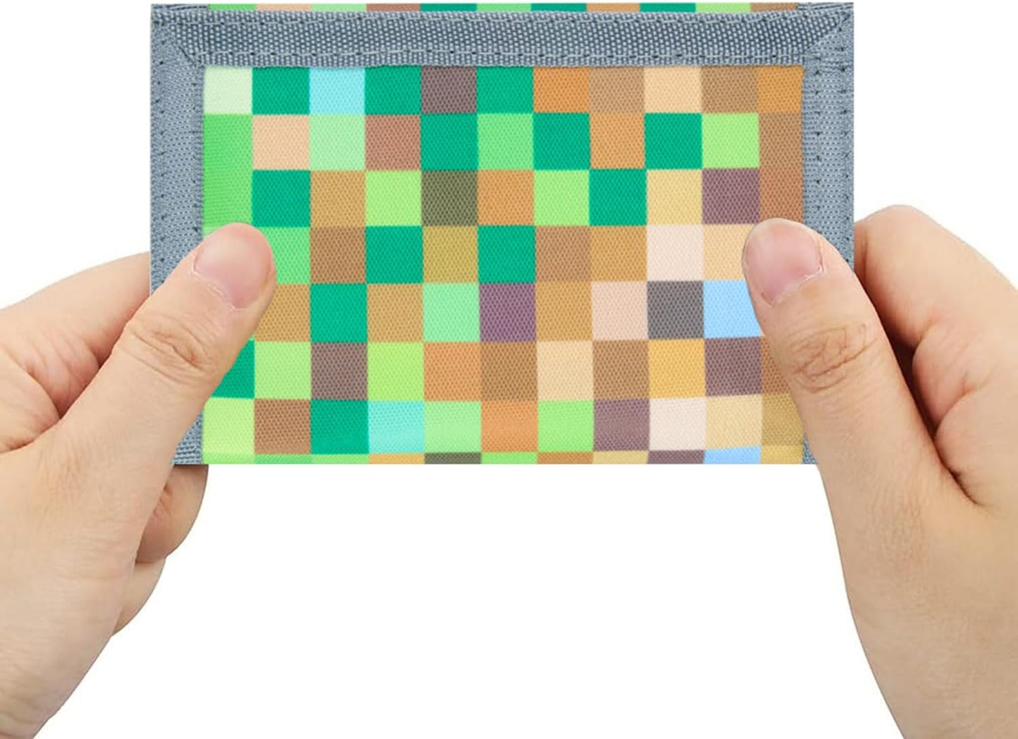 NEICY RFID Blocking Canvas Wallet for Men and Women - Camo Trifold Outdoor Sports Wallets with Magic Sticker for Teen Kids (Chequer)