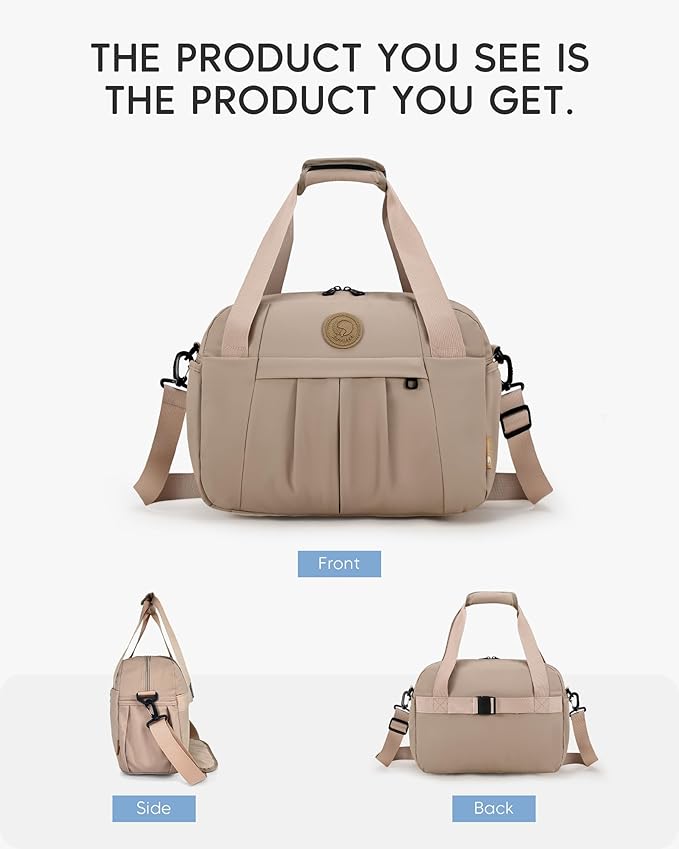 Small Gym Bag with Wet Pocket 40x30x15cm Personal Item Bag Airline Approved Travel Duffle Bag 16x12x6 inch Carry on Duffel Bag,Beige