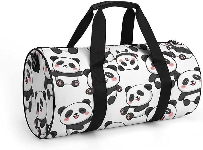 Travel Sports Lightweight Carry On Bag Cute Panda (6) Weekender Overnight Bag Dance Sports Gymnastics Bags for Men Women