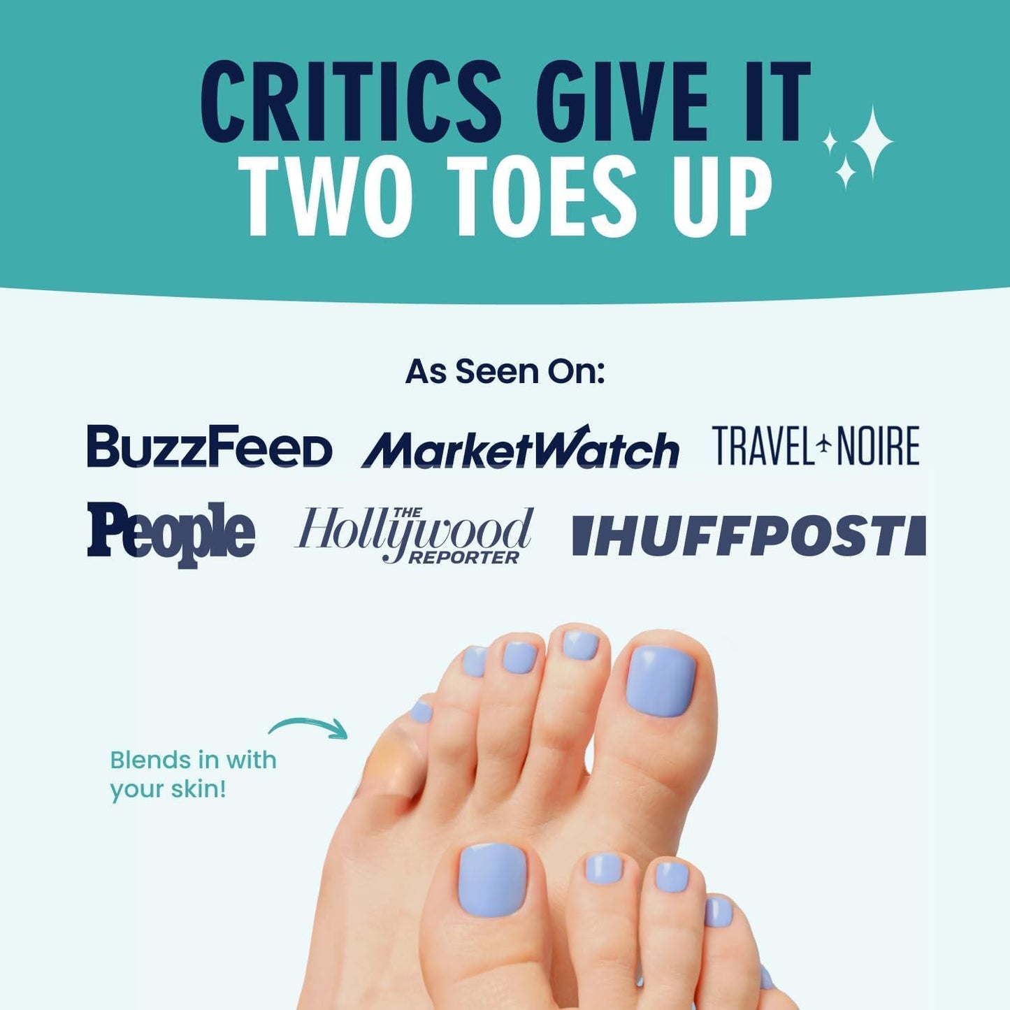 Dr. Frederick's Original Better Blister Bandages - 10 ct - Water-Resistant - 40% More Cushioning - Hydrocolloid Pads for Foot & Toe Protection & Recovery - Blister Relief Pads - Toe Pack