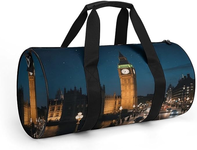 Sports Gym Bag for Women Men Travel Duffel Bag Tote Weekender Bag Big Ben Carry on Overnight Bag for Travel Swimming Fitness Workout Sports Duffle Bag
