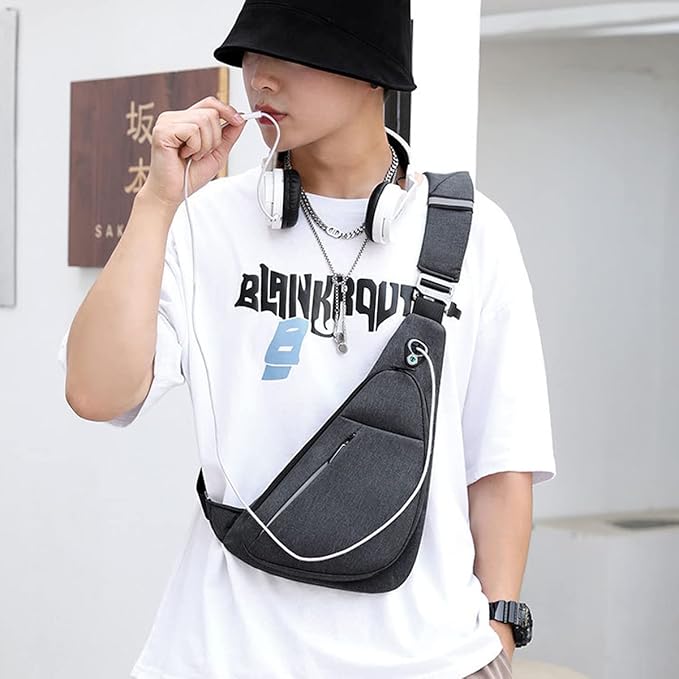 Sling Bag Small Waterproof Shoulder Backpack For Travel Hiking Anti-Thief Crossbody Chest Daypack Personal Pocket Bag