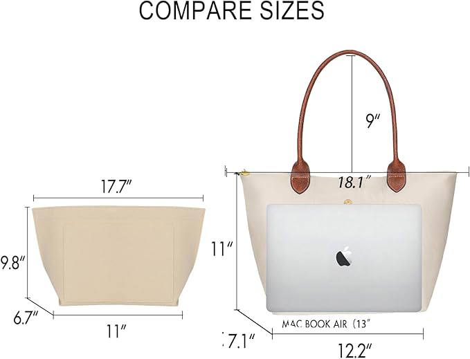 Work Tote Bag For Women: For 13-15" Laptop Foldable - For Office Professionals College Students - Commute Travel
