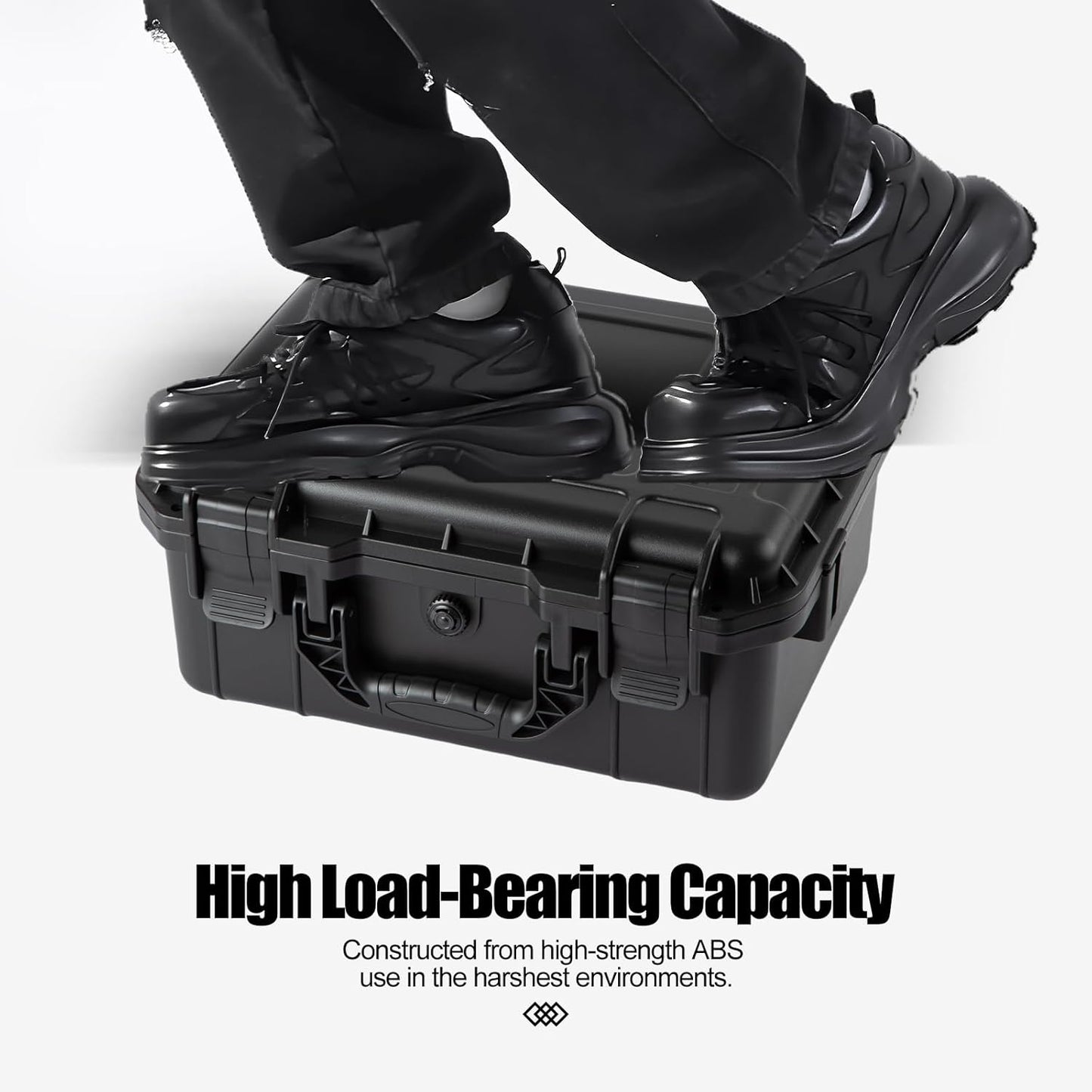 small Hard case Waterproof Hard Case with DIY Customizable Foam Insert Portable Protective Case with Knife for Camera Drones Equipments Tools Test Instruments 14.2''x11.4''x6.3''