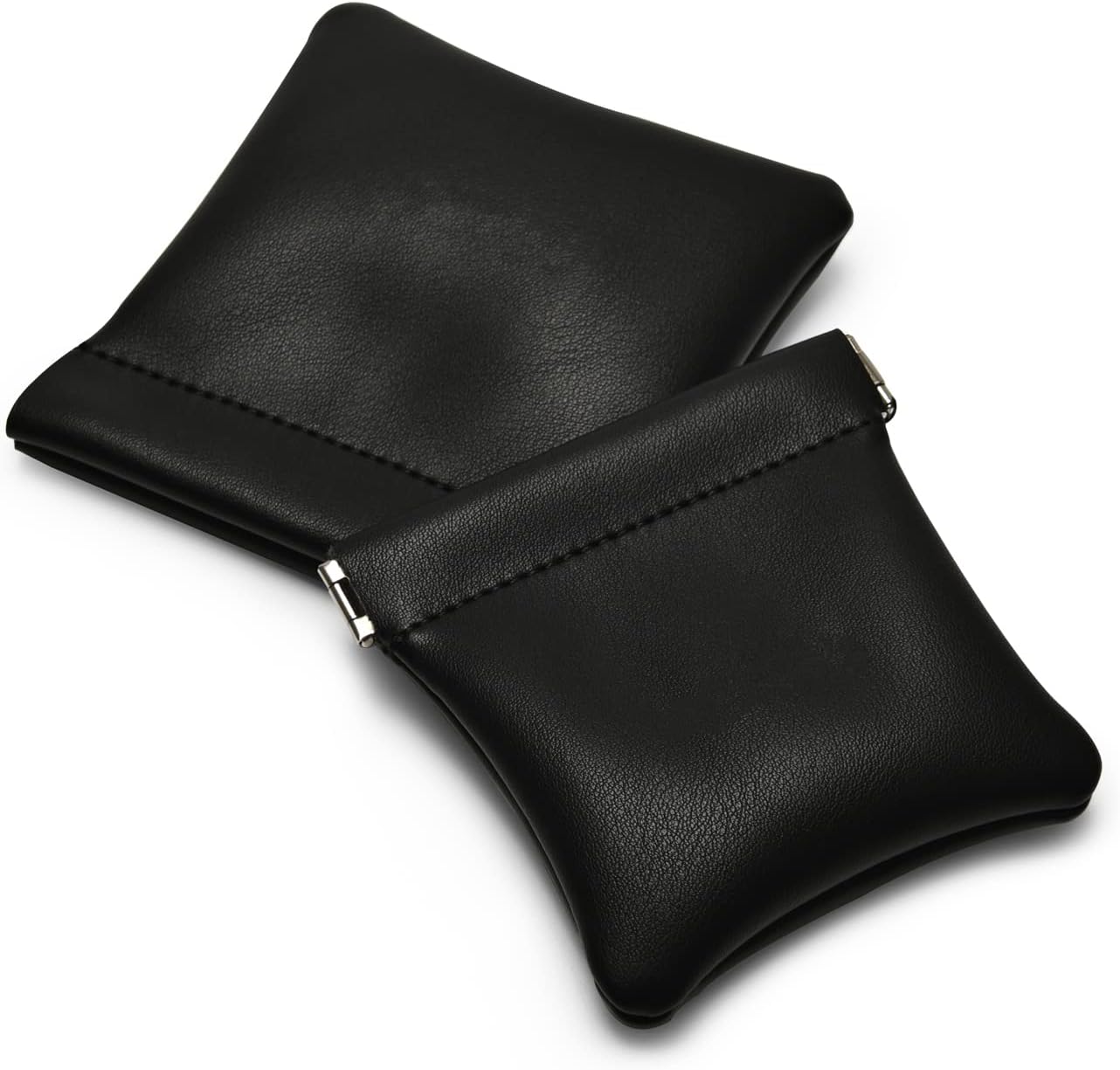 PU Leather Jewelry Travel Bag Leather Jewelry Pouch Christmas,Wedding Party Favor Gift Bag (S, Black)