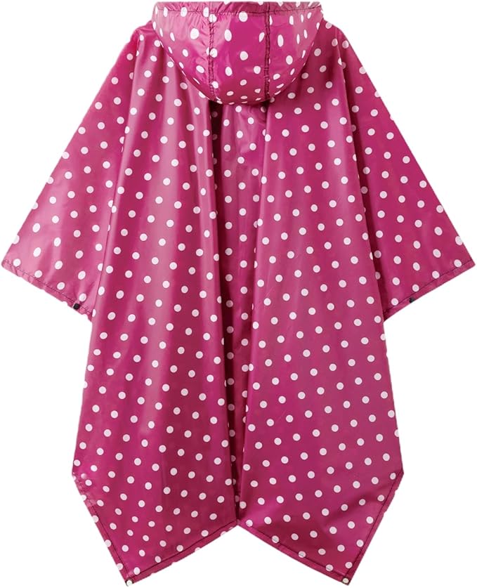 Hooded Rain Poncho for Adults - Waterproof Rain Coat and Lightweight Jacket 3-in-1 Multi-Function with Pockets