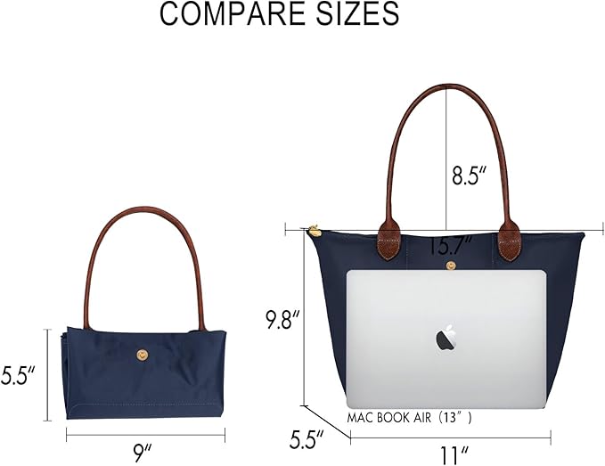 Work Tote Bag For Women: For 13-15" Laptop Foldable - For Office Professionals College Students - Commute Travel