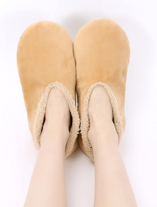 Panda Bros Slipper Socks for Women Grippers, Fuzzy Cozy Fleece Slipper Socks, Soft, Warm House Slippers