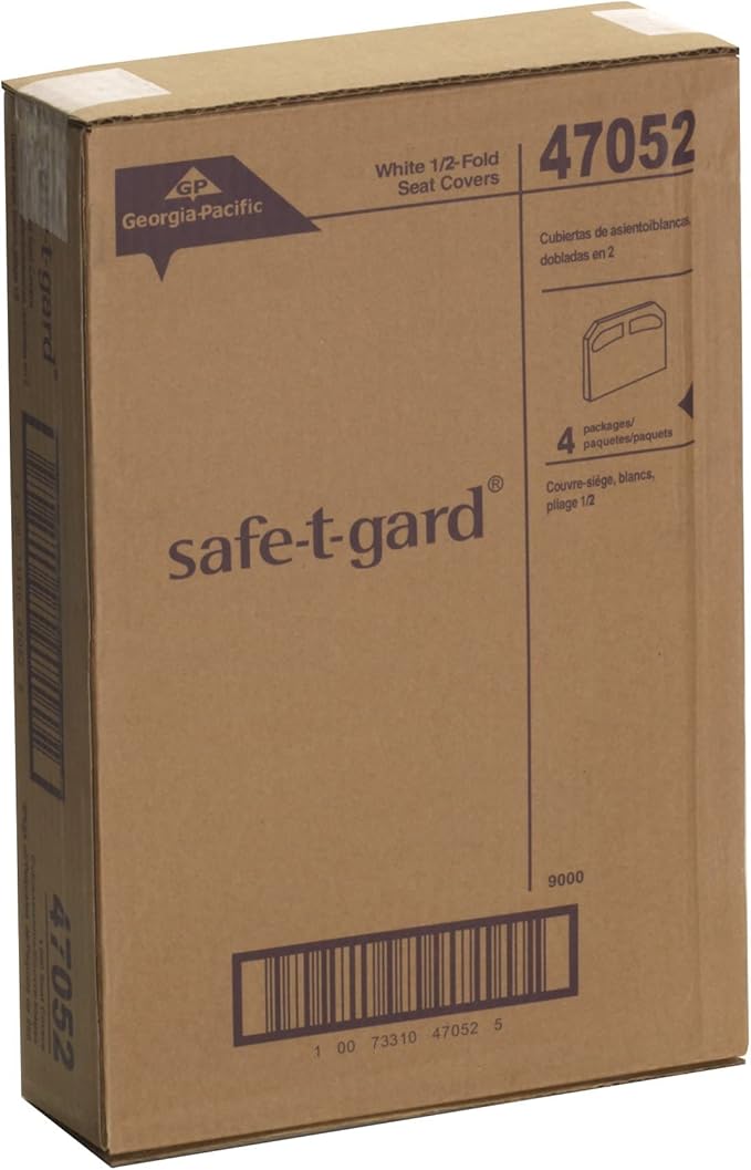 Pacific Blue Select Disposable Toilet Seat Covers by GP PRO (Georgia-Pacific), 1/2 Fold, 47046, 250 Covers Per Pack, 20 Packs Per Case, White