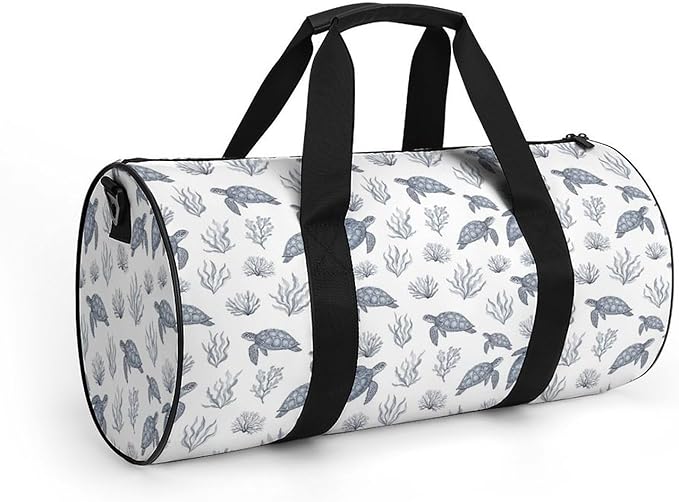 Workout Lightweight Duffel Bags Sea Turtle Durable Travel Gym Sports Bag Carry On Weekender Overnight Bag