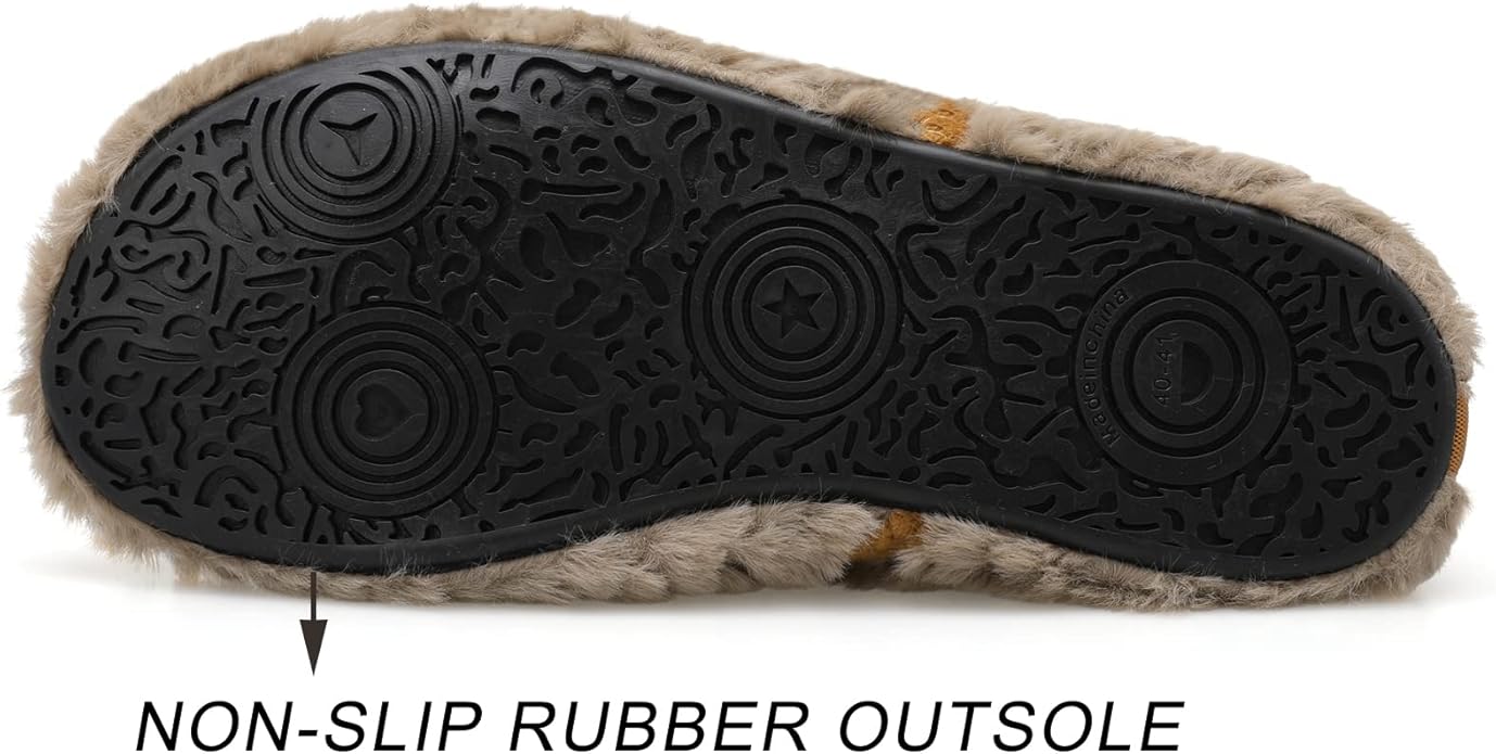 Scurtain Unisex Adults Rubber Sole Slippers