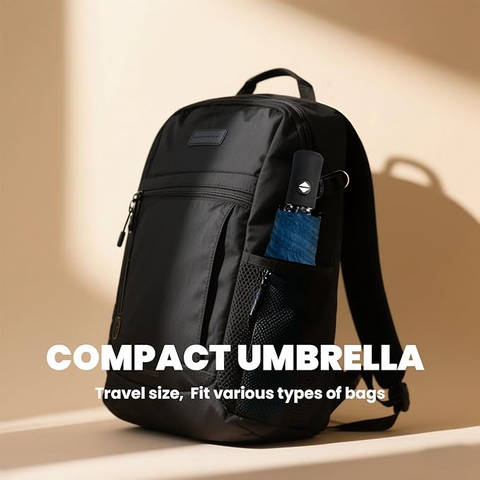 MRTLLOA 42/49 Inch Compact Travel Essentials Umbrella for Rain, Lightweight, Portable, Automatic, Strong, Waterproof Folding Umbrellas for Women, Men and Teenagers