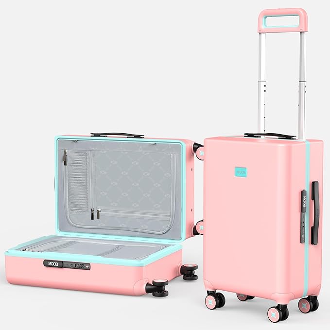 20 Inch Carry-on Luggage Zipperless for Women, Hardside Rolling Suitcase with Spinner Wheels & TSA Lock,PC Lightweight Carry on Luggage Airline Approved 22x14x9 Hard Case