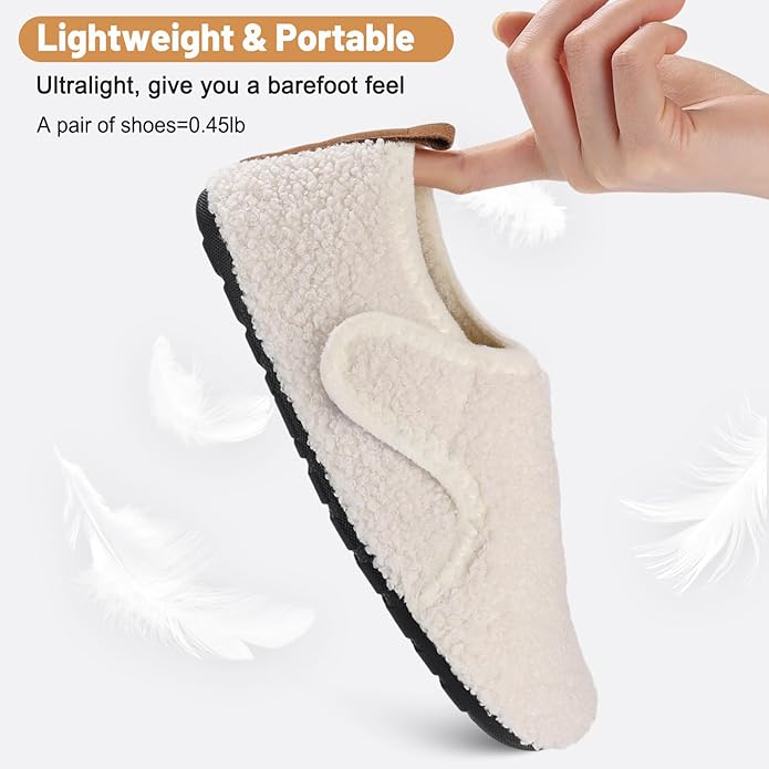 Ultrafun House Slippers for Women Men Slip on Barefoot Slippers Socks Soft Lightweight Rubble Sole House Shoes Indoor/Outdoor