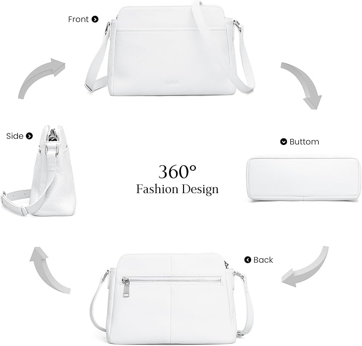 befen Anti-theft Crossbody Bag for Women Genuine Leather, Small Cross Body Shoulder Handbags with RFID Card Slots
