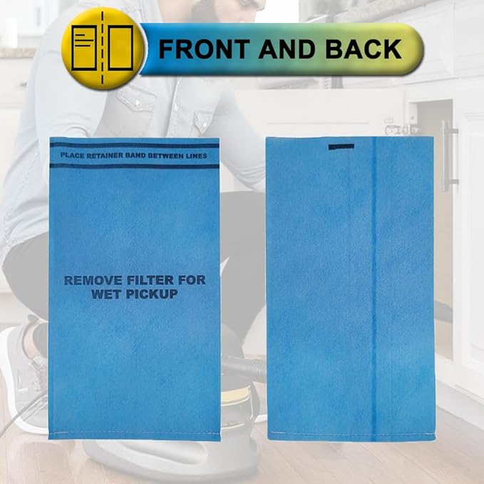 SpaceTent 20 Pack WS01025F2 Filter Bags compatible with WORKSHOP Select 2-1/2-Gallon To 5-Gallon Vacs, Armor All AA255 Vac, Select Husky Stinger and Bucket Head Wet Dry Vacs, Part# VF2000