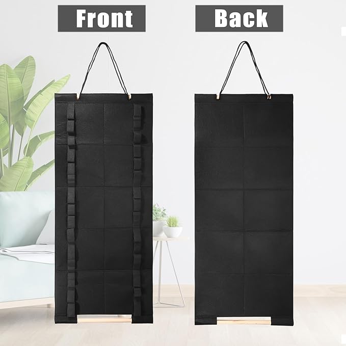 Karate Belt Display Rack, Taekwondo Belt Display Holder with Bamboo Medal Rack, Jiu Jitsu Belt Hanging Holder, Felt Martial Arts Belts Organizer for Taekwondo, Karate, BJJ Learners