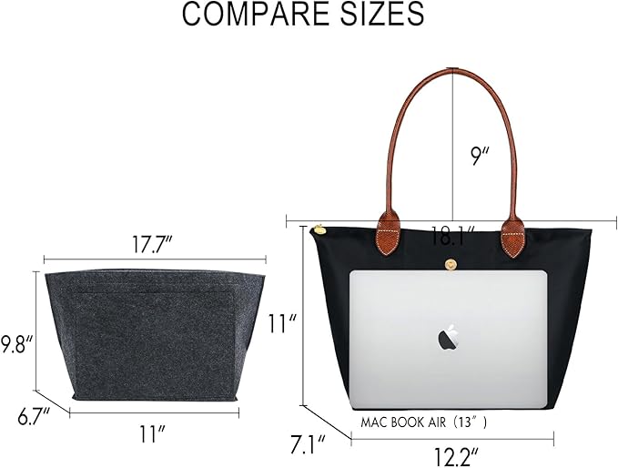 Work Tote Bag For Women: For 13-15" Laptop Foldable - For Office Professionals College Students - Commute Travel