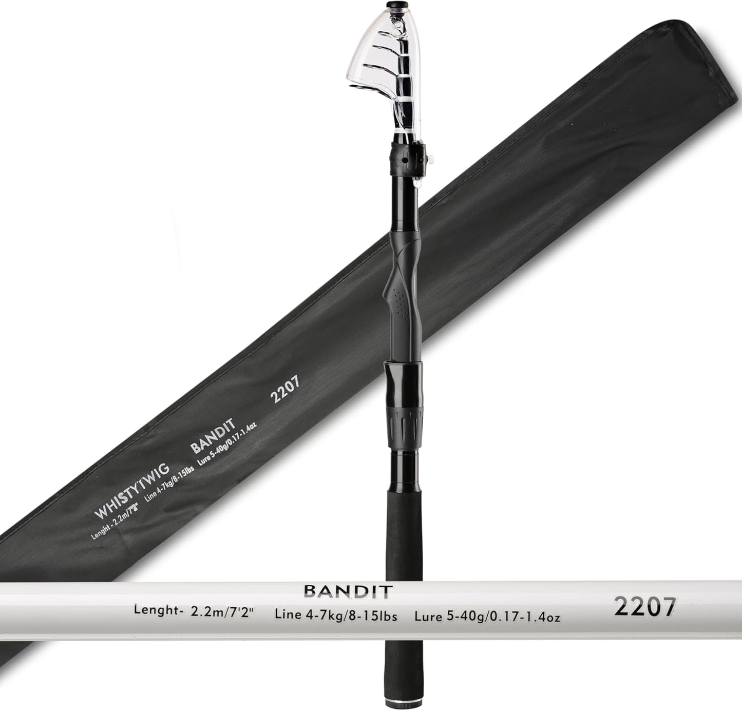 Whistytwig Telescopic Fishing Rod - Versatile Retractable Telescoping Fishing Pole, Collapsible Fishing Rod, Ideal Travel Rod