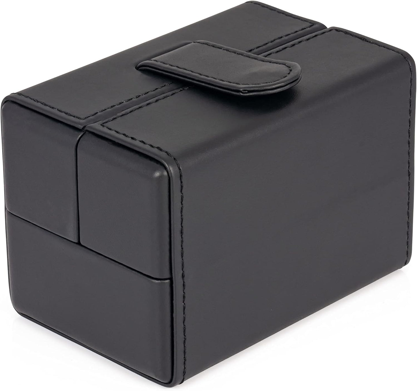 Single Travel Watch Case - Vintage Inspired - Exterior, Soft Microfiber Lining, Fits Up to 42mm Watches - Vegan Leather - Reliable Storage for Home or Travel