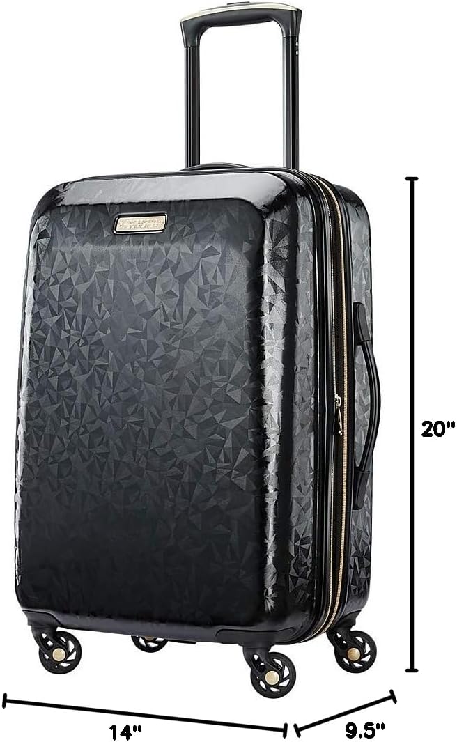 American Tourister Belle Voyage Hardside Luggage with Spinner Wheels, Black, Carry-On 21-Inch