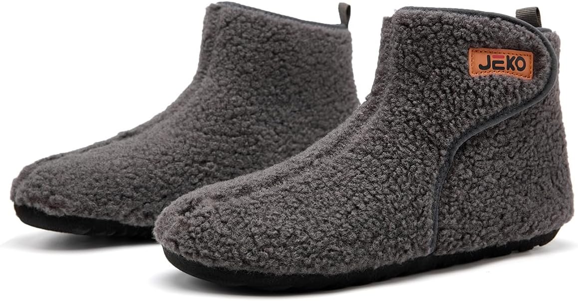 UUBARIS Bootie Slippers for Women Men Furry Warm House Sock Shoes For Indoor Outdoor Travel